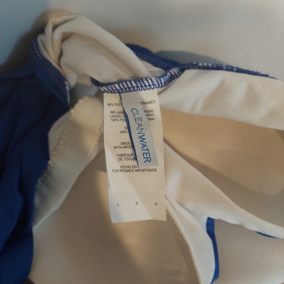 Clean Water Women's Blue One-Piece Swimsuit Size Large NWOT - Picture 2 of 9